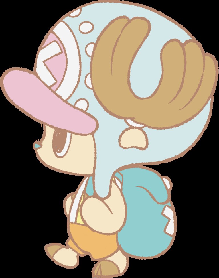 Piirros, jossa Chopper kävelee